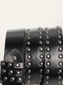 Cinturón Studded de ojos rojos para nueva llegada, cinturón único de estilo rock oscuro punk Y2K, adecuado para música rock, fiesta de Halloween