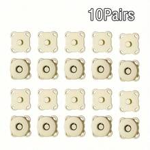 5/10/12/20 Pairs DIY Magnetic Buttons, Cartoon Magnetic Invisible Snap Buttons For Sewing, Plum Blossom Magnetic Buttons, Sewing Buttons, Metal Invisible Sewn Buttons, Wallet Latch Fasteners - Silver - View 23