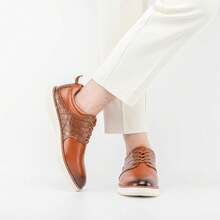 Men's Oxford Shoes Dress Shoes Men's Lightweight Lace-Up Fashion Shoes-20256688 - 棕色-06 - 查看 8