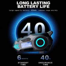 K09 Motorcycle Helmet Bluetooth Intercom Headset, Upgraded 500 Meter Bluetooth Intercom, IPX8 Waterproof Intercom, With Automatic Response And Noise Reduction Functions, Supporting 20 Riders For Two Person Intercom Networking, Suitable For Motorcycle Skiing And Rock Climbing