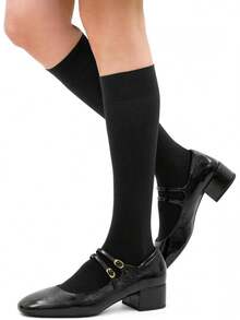 HUE Women's Soft Opaque Knee High Socks (Pack Of 3) - 黑色 - 閃光光澤 - 查看 7