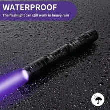 1pc 395nm UV Black Light Flashlight, Small Portable Pocket Pen Lightsfor Leak, Pet Urine, Hotel Inspection, Dry Stain And Dye Detector Ultraviolet Invisible Ink Torch, Ore Moneyscorpion Detection Lamp (Notinclude Battery)