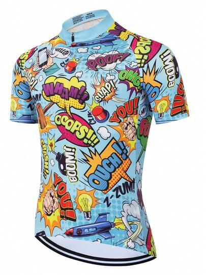 Tricou de ciclism - Jachetă respirabilă cu uscare rapidă pentru bărbați, cu 3 buzunare la spate, pentru cicliști - Tricou cu mânecă scurtă și fermoar pentru o experiență confortabilă de ciclism