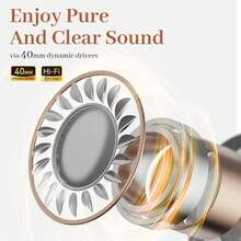 IKF R2 复古经典金属和皮革纹理耳机，Y2K 无线时尚耳机，降噪，蓝牙 V5.4 和有线双模式，工作、舞蹈、户外、运动等，5 级防水，60 小时电池续航时间，回溯 80 年代 90 年代 - 棕色 - 查看 7