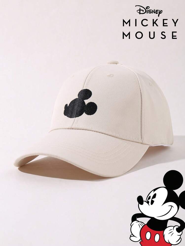 Disney Mũ lưỡi trai unisex thêu hình chuột Mickey chính hãng, có thể điều chỉnh, phù hợp cho mùa xuân, mùa thu, du lịch, đi biển, kiểu dáng Y2K dễ thương dành cho giới trẻ đi học. - Nhiều màu - Xem 2