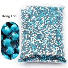 Non Hot Fix Rhinestones 2mm-6mm Silver Bottom Round Resin Flatback Crystal Rhinestone DIY Nail Art Jewelry Garment Decorations