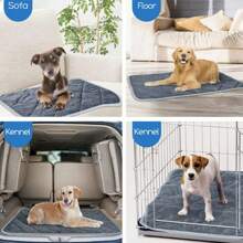 1pc Non-Electric Pet Heating Pad (No Heating Function), Insulation Dog Bed Mat, Cat Bed Mat, Insulation Pet Dog Pad, Pet Cat Bed, Pet Blanket, Suitable For Pet Cats And Dogs Indoor/Outdoor Activities In Winter, Washable Anti-Slip Dog/Cat Bed Pad (Grey)