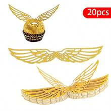 20 chiếc Cánh Phù Thủy Vàng (Có Chấm Keo) Giấy Trang Trí Bao Bì, Thiết Kế Lông Vũ Giấy Lấp Lánh Thanh Lịch, Thích Hợp Cho Trang Trí Cây Thông Noel, Tiệc Sinh Nhật Và Sự Kiện Theo Chủ Đề Kỳ Ảo - Nhiều màu - Xem 9