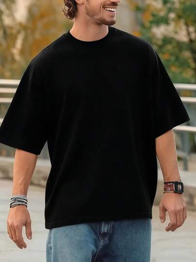 Men's Fashionable Loose Short Sleeve T-Shirt | Exquisite Design | Essential For Summer | Easy To Match | Showcases Your Style