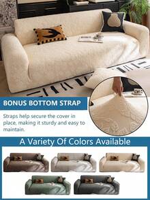 玫瑰花卉图案提花沙发套 - 弹力布艺沙发垫，田园风格个性化沙发套，四季防宠物抓沙发垫，通用沙发装饰和家具保护套，适用于客厅、餐厅、卧室、书房 - 适合 1/2/3/4 座沙发