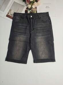 Quần short denim nữ thời trang và độc đáo, thích hợp cho mùa xuân/hè. - Màu xám đen - Xem 7