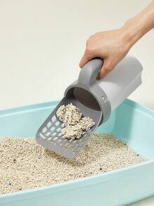 PETSIN 1pc Integrated Cat Litter Shovel Set, Pet Pooper Scooper With Removable Waste Bag