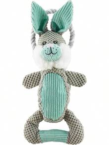 Outward Hound Ranch Roperz Cow Plush Squeaky Dog Toy - Scrunch Bunch Bunny - Xem 1