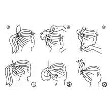 2 件套拔发针、美发工具、马尾辫制作器、发饰、返校、旅行度假必需品、女士发饰 - 黑色 - 查看 5