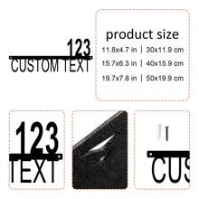 1pc Custom Metal Address Sign - Contemporary Style Wall Hanging House Number Plaque - Personalized Entryway Decor Without Electricity - Ideal For Home Decor & Personalised Gifts