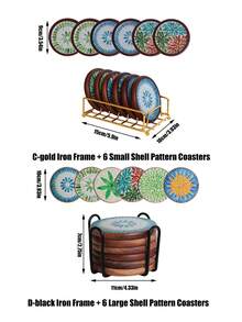 CMYD Studio 7pcs/set Japanese Style Bamboo And Wooden Heat Insulation Cup Coaster, Circular Tea Tray For Home And Living, Zen Wooden Mat - Brown - View 6