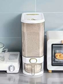 TAIMASI 22 Lbs Rice Dispenser, Rice Container With Measuring Cup, Upgraded Lid Time Dials & Built-In Fresh Box Rice Container Storage For Home Kitchen Pantry Stores Rice 22/11Lbs Green Gray Transparency - Perfect For Thanksgiving, Christmas, New Year's, And Mother's Day Cooking And Gifting - Gray - View 15