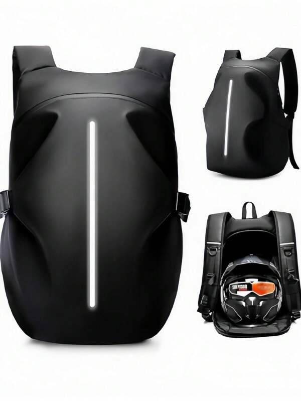 1PC Men's Cycling Backpack, Motorcycle Helmet Bag, Full Helmet Backpack, Women's Knight Bag, Waterproof Travel Bag, Travel Man, Large Capacity Multi Functional For Work Travel Business For Hiking Camping For Women And Men Holiday Shop Men Presents Graduation