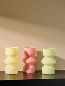 Cirelle 一片式玻璃花瓶，用于家居装饰、节日礼物、家居装饰、花瓶、餐桌装饰、生日毕业、新年、圣诞节、拉玛餐桌装饰、B&B 装饰、婚礼装饰、乔迁礼物、办公室/书房用品、返校使用 - 彩色 - 查看 3