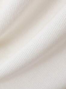 Jersey de cuello en V suelto con hombros caídos y manga corta para hombre - Blanco - Ver 10