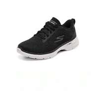 Skechers Women's Lightweight Comfortable Breathable Shock-Absorbing Supportive Walking Shoes - Black and White - View 3