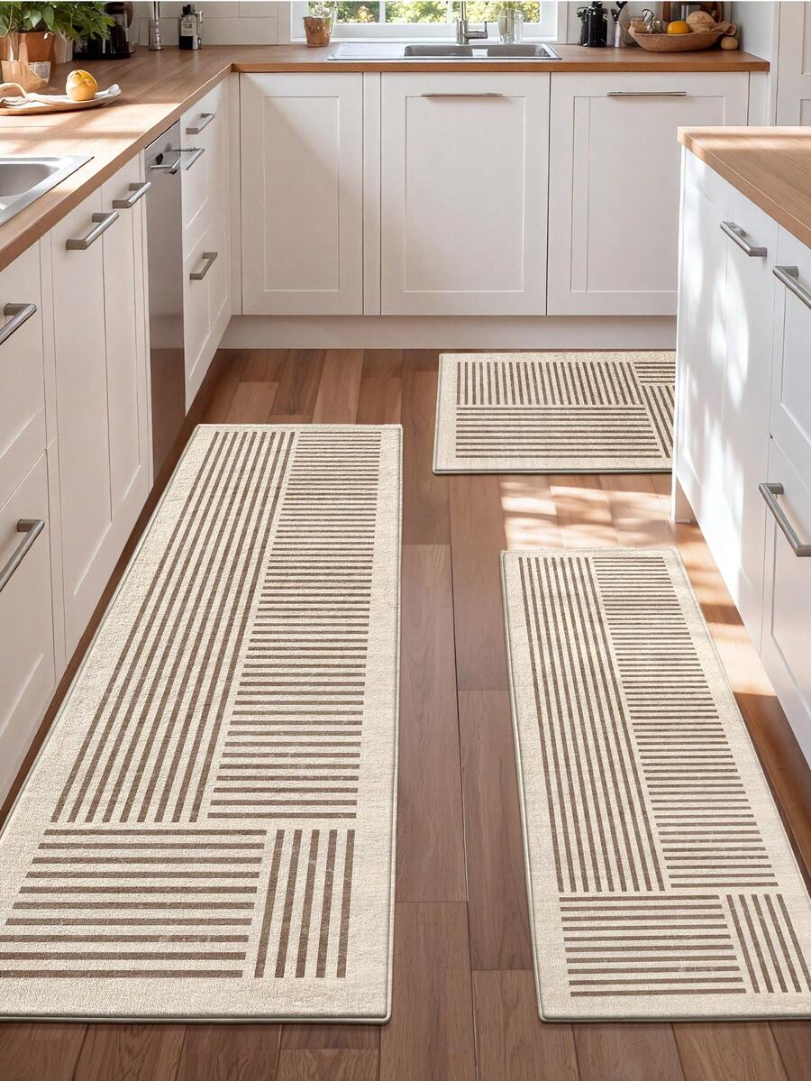 DAJIANG 1pc Thick Velvet Anti-Slip Doormat, Comfortable Floor Mat, Hallway Carpet, Kitchen Mat, Machine Washable, Easy To Clean, Home Decor, Entryway, Bathroom, Kitchen Rug