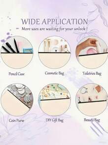 带有“Merci Maitresse”设计的拉链化妆包，轻巧且多功能的化妆品收纳包，非常适合作为教师节的表彰礼物。适用于婚礼、新娘派对和旅行，教师礼物，学校假期返校用品旅行包，女士旅行包 - 彩色 - 查看 7