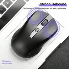 Wireless Mouse 2.4G Laptop Mouse Gaming Mouse With Usb Receiver, Laptop Cordless Mouse, Essential Portable Computer Mouse For Home Work - Multicolor - View 6