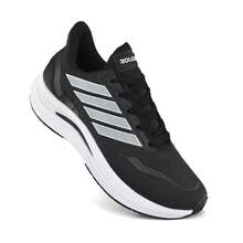 Men's Sports Tennis Shoes For Gym Running-Workout Comfortable Immediate Shipping - 黑白 - 查看 3