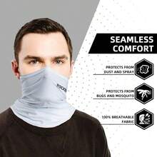 ROCKBROS Cooling Neck Gaiter Bandana Face Mask For Men Neck Gaiters Summer Half Face Scarf Cover Sun UV Protection K - White - View 3
