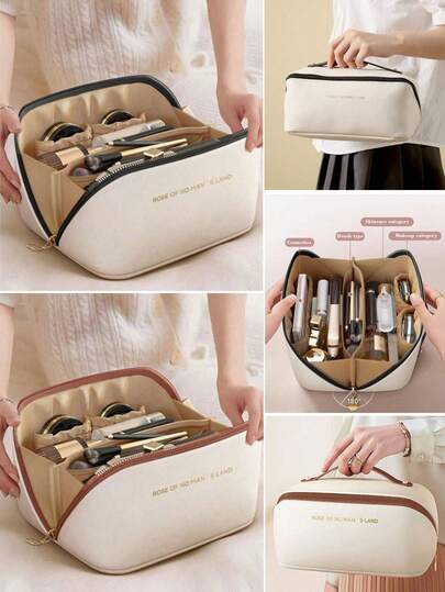 1个夏季旅行化妆包，便携式防水洗漱包，大容量手持收纳包，多功能化妆品收纳包。适合度假、出差、浴室收纳、化妆品收纳、聚会、海滩、校园、宿舍等场合，也是送给妈妈、女朋友、生日和节日的理想礼物。