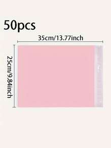 50个粉色快递邮寄袋聚乙烯包装自封快递袋信封包装袋用于运输袋 - 粉色 - 查看 3