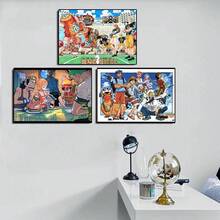 ONE PIECE 1/3/6张日本动漫海报，适合墙面装饰、生日装饰、宿舍、卧室、客厅装饰（不含画框）