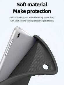 Carcasa trasera de TPU suave con tapa plegable de triple pliegue, compatible con el caso para Honor Pad X8A 11''/Honor Pad X9 11 pulgadas 2024 (ambos Honor Pads X9 son de 11 pulgadas)/ X8 Pro 11.5''/Compatible con Matepad SE 11 2024/Compatible con Matepad 11.5S/Honor Pad X9A 2025/Honor Pad X9 Pro 11.5 pulgadas/Compatible con HUAWEI MatePad 11.5" 2023 2024 - Negro - Ver 8