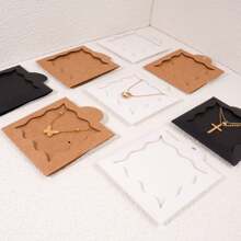 20pack Matte Cardboard Jewelry Gift Packaging Box With Window Design, Necklace Display Box With Insert Card For Jewelry Display Packaging, DIY, Craft, Retail For Women Storage Organizer Travel Essentials Back To School Dormitory Storage