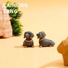 1 件/5 件/10 件随机款式树脂狗雕像可爱宠物微型摆件桌面装饰汽车装饰微景观配件（手工制作，有轻微瑕疵，尺寸如标记）