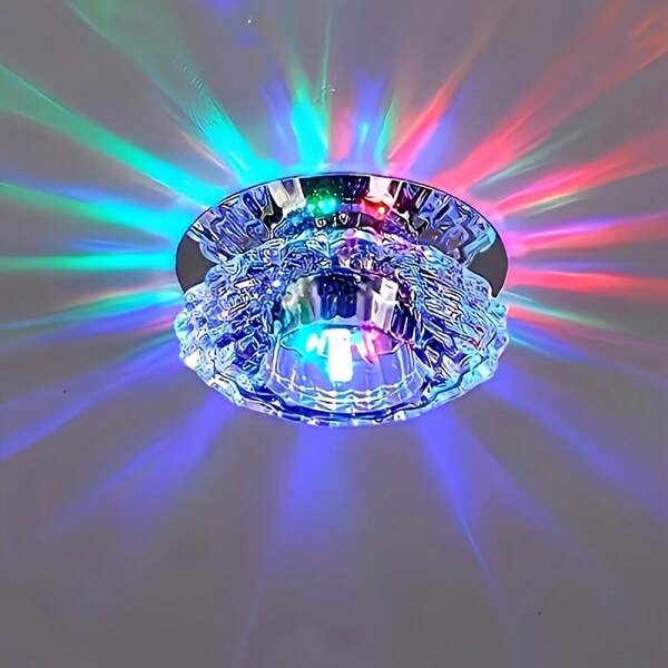 1 Stück 10 cm Miniatur Minimalistisch LED Licht Edelstein eingelassener Mehrfarben Hochwertig Kristall Spot Leuchte, Luxuriöse moderne Atmosphäre Lampe, einfache Installation, geeignet für Haus Zimmer Flur Badezimmer Wohnzimmer Arbeitszimmer Café Bar