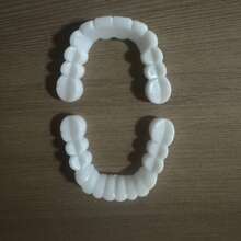 4Pcs Comfort-Flex White Cosmetic Teeth Cover, Perfect Smile Enhancing Veneers Upper & Lower Teeth For Daily Wear