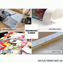 1pc Poodle, Vintage Sofa, Art Deco Style Framed Wall Art - Canvas Prints Poster, Ready To Hang - Home Decor, Ideal For Home, Office Wall Decor, Family Gift, Living Room Bedroom Wall Decor, 2D Flat - 杏色 - 查看 3