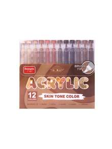 12/24/48/60/72/120/168/200 色专业艺术家笔套装 - 双刷艺术马克笔、柔性画笔和细尖素描 168 色软尖免按压绘画涂鸦覆盖笔直液体丙烯酸马克笔适用于石头、玻璃、陶瓷、复活节彩蛋、金属、木材、防水送给家人和朋友的绝佳礼物！