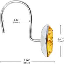 MitoVilla Purple Shower Curtain Hooks Rings, Metal Shower Hooks Shower Curtain Liner, Purple Rust Proof Shower Rings Curtain Accessories And Bathroom Shower Rod, 12 Pack Bathroom Set - Gold - View 3