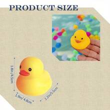 6 piezas de patos de goma de colores del arcoíris (colores aleatorios), patos de goma pequeños y suaves, colores vivos, decoraciones navideñas, decoración de fiestas, accesorios para el interior del automóvil, figuras decorativas