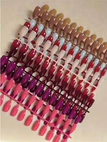 120 Peças Série Dopamina Unhas Postiças Formato de Amêndoa de Comprimento Médio - Pacote de Tons Mistos, 5 Cores Diferentes Combinando, Conjunto de Manicure Brilhante Reutilizável para Mulheres, Ideal para Festa, Feriado e Ocasiões Casuais - Unhas Adesivas Perfeitas para Presente, Suprimentos de Unhas