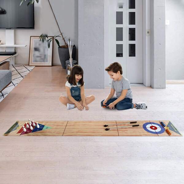 Indoor Shuffleboard Spiel 3in1 Tisch Curling Spiel Bowling Shuffleboard Tischset