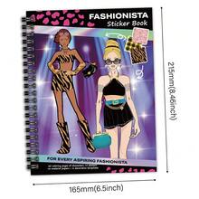 DIY Girl Dress-Up Sticker Kit (20 Character Sheets + 4 Clothing & Accessory Sheets + 2 Template Sheets + 6 Colored Craft Sheets), Fashion Design Drawing, Fashion Design Girl Dress-Up Sticker Book, Birthday Gift, (Suitable For Ages 3+), Gifts For Adults & Teens, Fashion Design, Creative Stickers, Back-To-School Season, Halloween, Christmas, Thanksgiving, Birthday, Holiday Gifts - Multicolor - View 4