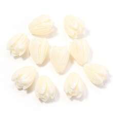 10颗/包贝壳粉仿珊瑚茉莉花蕾散珠7X9mm粉玉兰花手工手链耳环念珠DIY珠宝用品 - 花苞散珠 - 查看 21