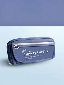 1 件多层大容量铅笔盒，简约设计，适合学生文具收纳、考试、课堂奖励、返校