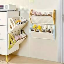 1 件最新款壁挂式鞋架 - 窄型多层收纳架，适合家庭使用，智能节省空间设计，无需钻孔，承重 4 公斤，非常适合在客厅和入口处存放鞋子 | 现代鞋架 | 塑料结构，鞋子收纳收纳架 - 彩色 - 查看 2