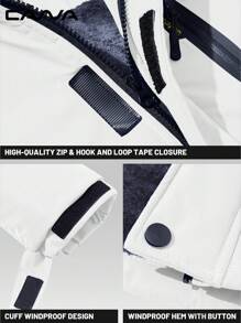 Cavva 男士冬季保暖内衬夹克 防水防风 多口袋滑雪外套 徒步露营登山滑雪