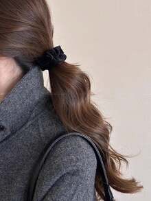 4pcs Oversized Scrunchies For Thick Hair, Soft Velvet Hair Ties With High Elasticity, Daily Wear, Scrunchy Hair Ties, Hair Bobbles, Casual, Washing Face, Hair Accessories Ponytail Head Accessories